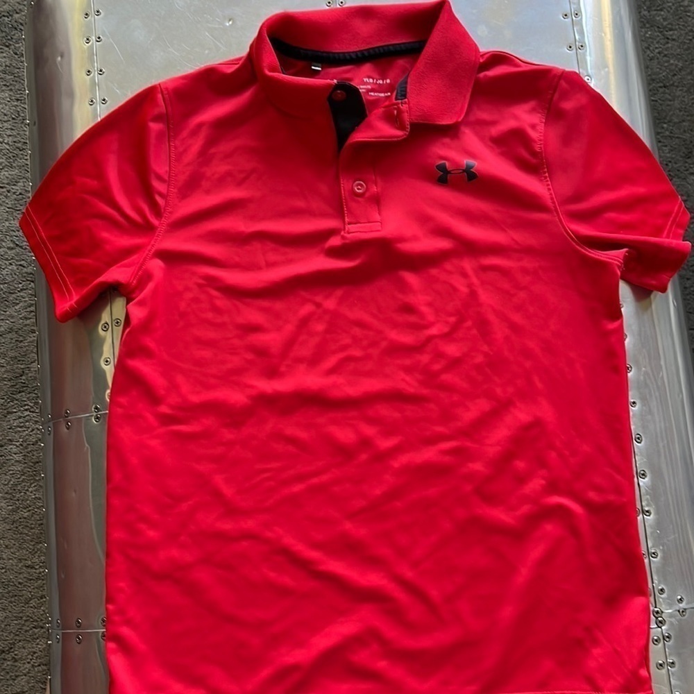 Under Armour red polo shirt - size L - Picture 1 of 2